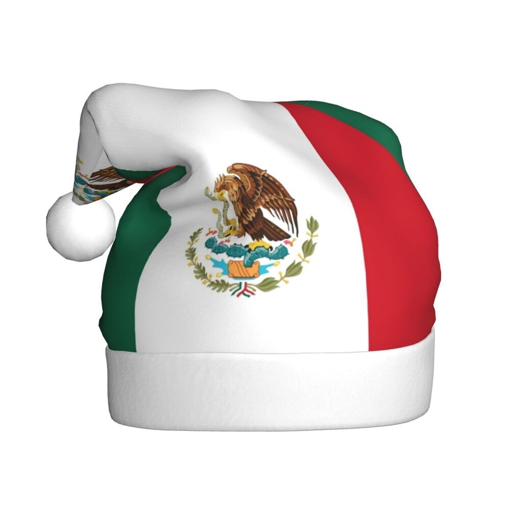 6413 Mexican Flag Christmas Hat, Xmas Holiday Hat, Christmas New Year